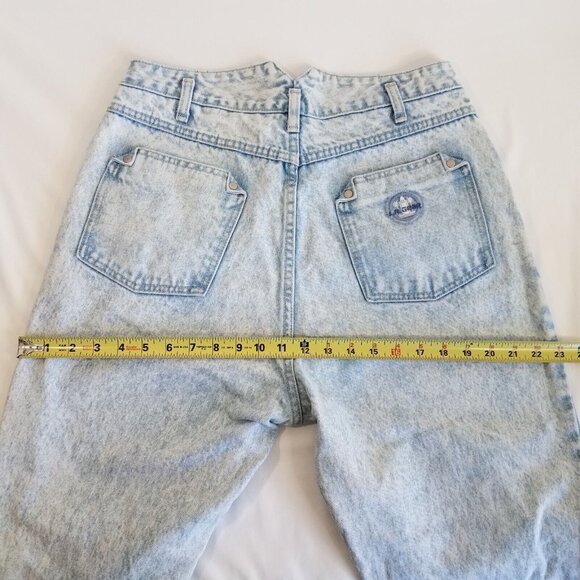 LA Gear Vintage Baggy Y2K Jeans High Rise Tapered SIZE 9 Light Wash Skater - Picture 4 of 14